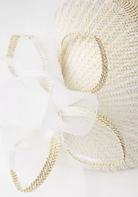 Metallic Braid Cloche Hat