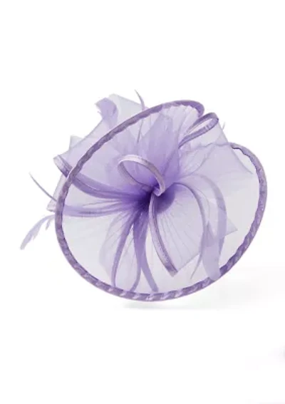 Sheer Pleated Fascinator Headband with Feathers