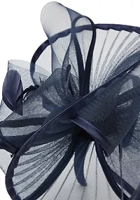 Sheer Pleated Fascinator Headband with Feathers