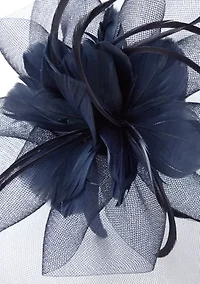 Feather Flower Net Fascinator Headband