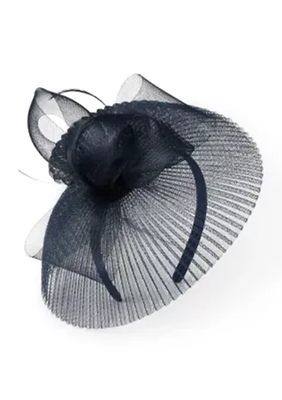 Pleated Crinoline Fascinator with Bow
