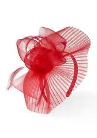 Pleated Crinoline Fascinator with Bow