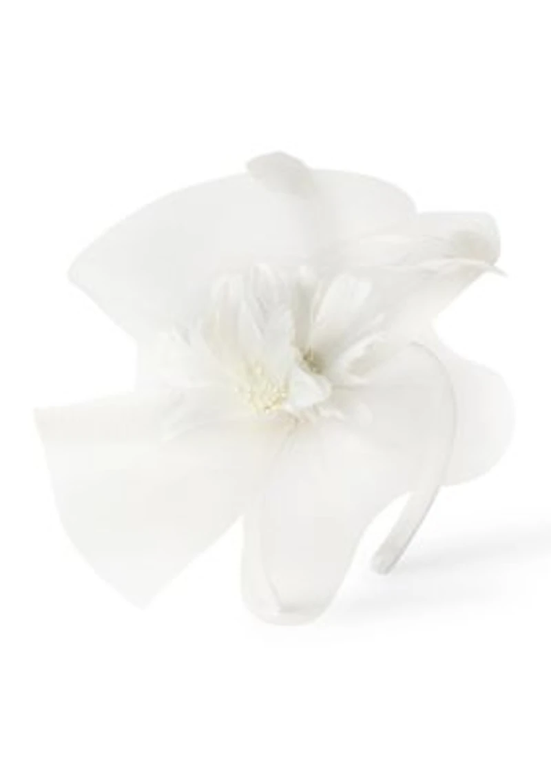 Delicate Feather Flower Fascinator