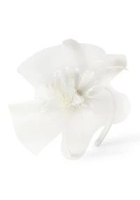 Delicate Feather Flower Fascinator