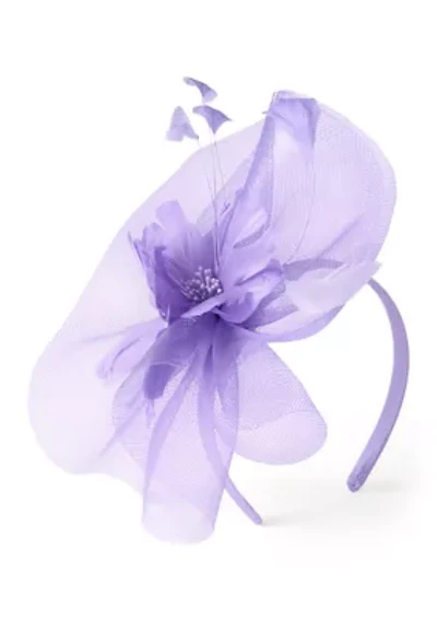 Delicate Feather Flower Fascinator