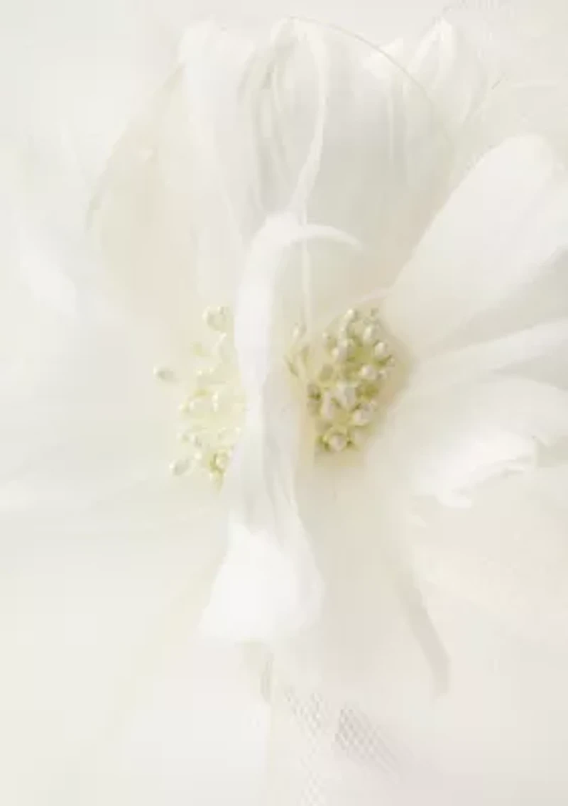 Delicate Feather Flower Fascinator