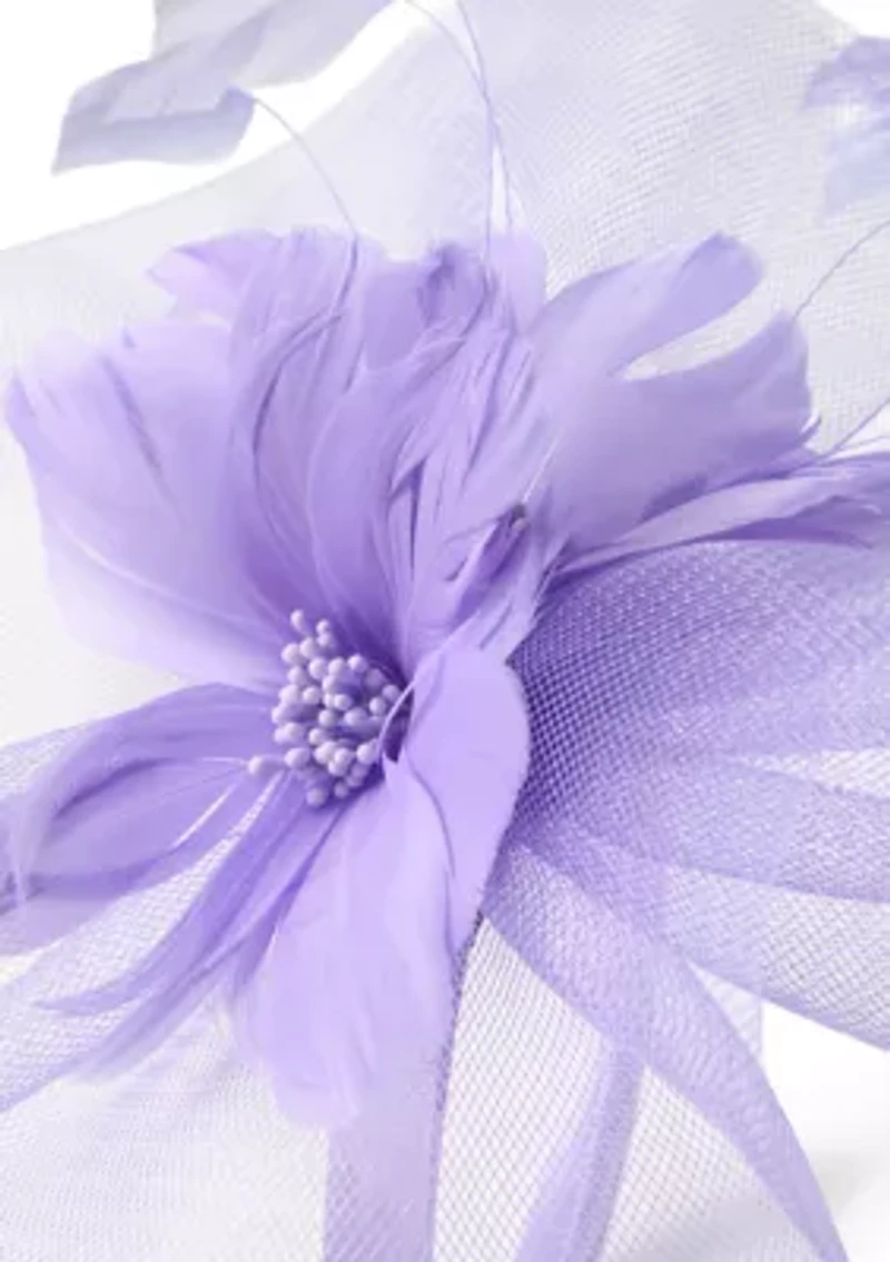 Delicate Feather Flower Fascinator