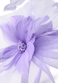 Delicate Feather Flower Fascinator