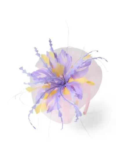 Multi Feather Net Fascinator