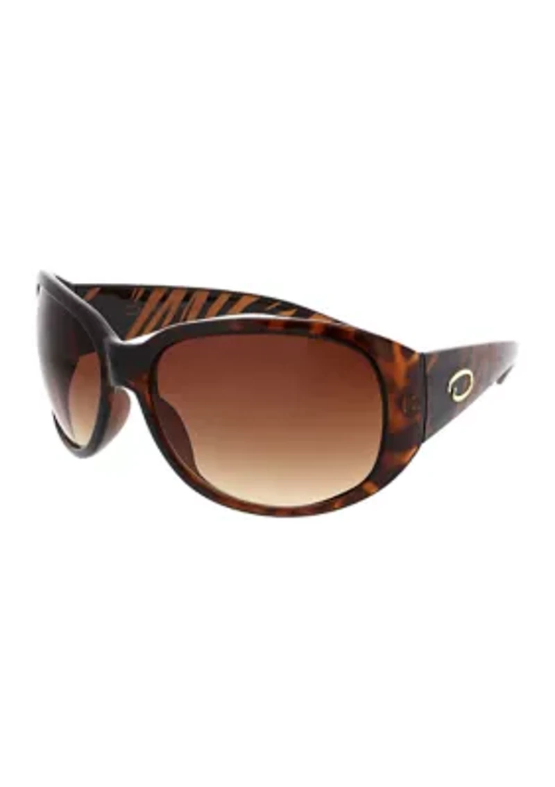 Wrapped Large Oval Sunglasses