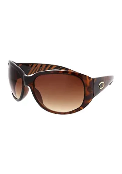 Wrapped Large Oval Sunglasses