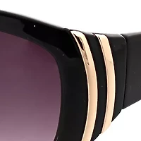 Gold Tone Plastic Wrap Sunglasses