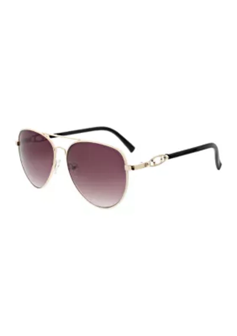 Med Rounded Aviator Sunglasses