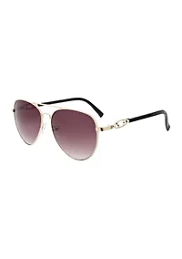 Med Rounded Aviator Sunglasses