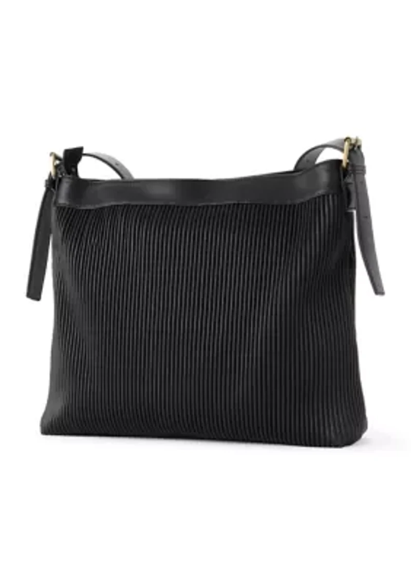 Ribbed Hobo Bag