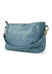 Distressed Pull On Crossbody Bag