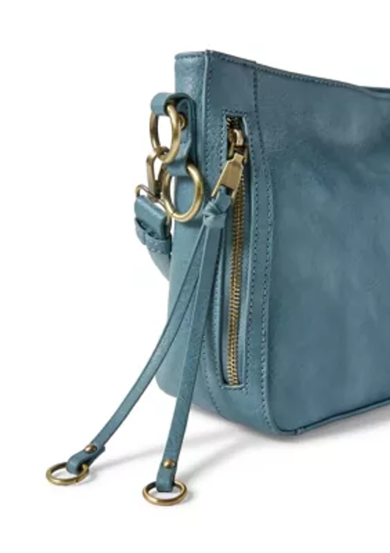 Distressed Pull On Crossbody Bag