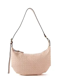 Woven Crescent Shoulder Bag