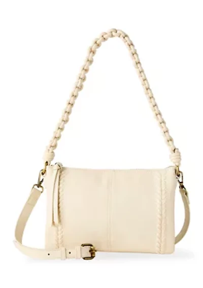 Crossbody Bag with Woven Shoulder Strap