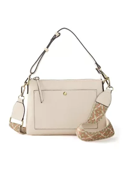 East West Shoulder Bag with Crossbody Strap