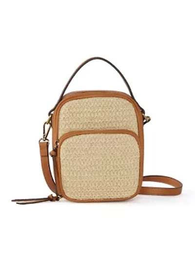 Straw Natural Phone Crossbody Bag