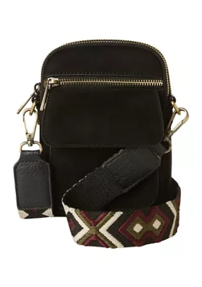 Faux Suede Crossbody