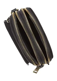 Faux Suede Crossbody
