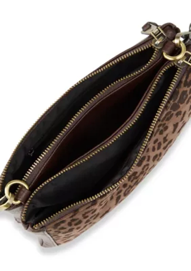 Crossbody with Leopard Faux Suede 