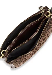 Crossbody with Leopard Faux Suede 