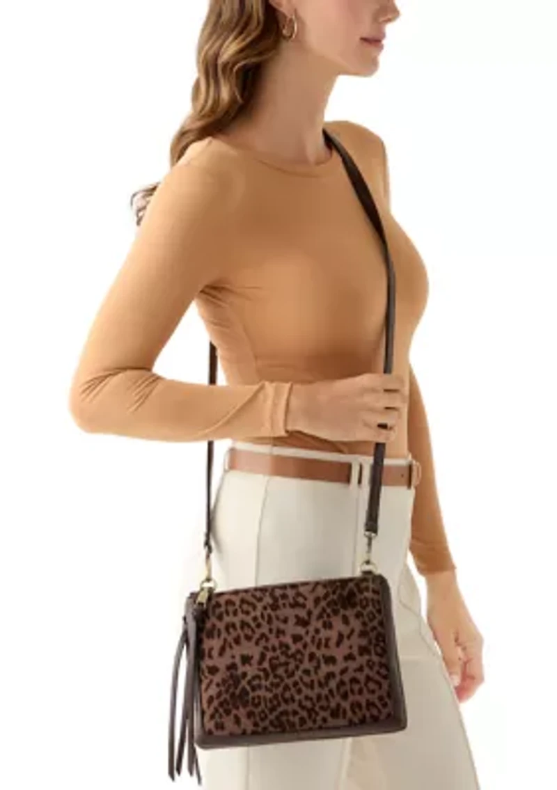 Crossbody with Leopard Faux Suede 