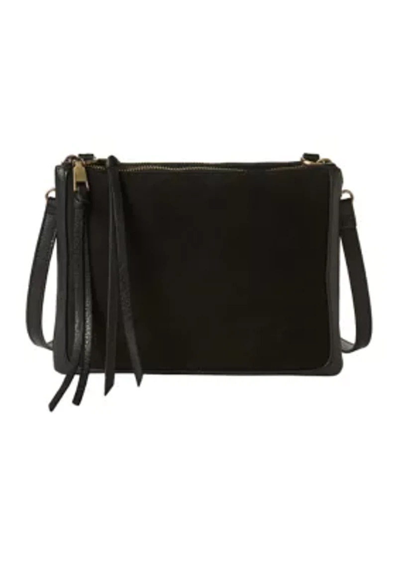 Faux Suede Mix Crossbody