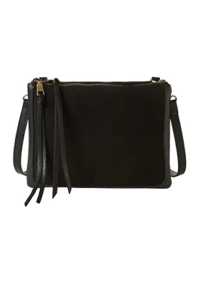 Faux Suede Mix Crossbody