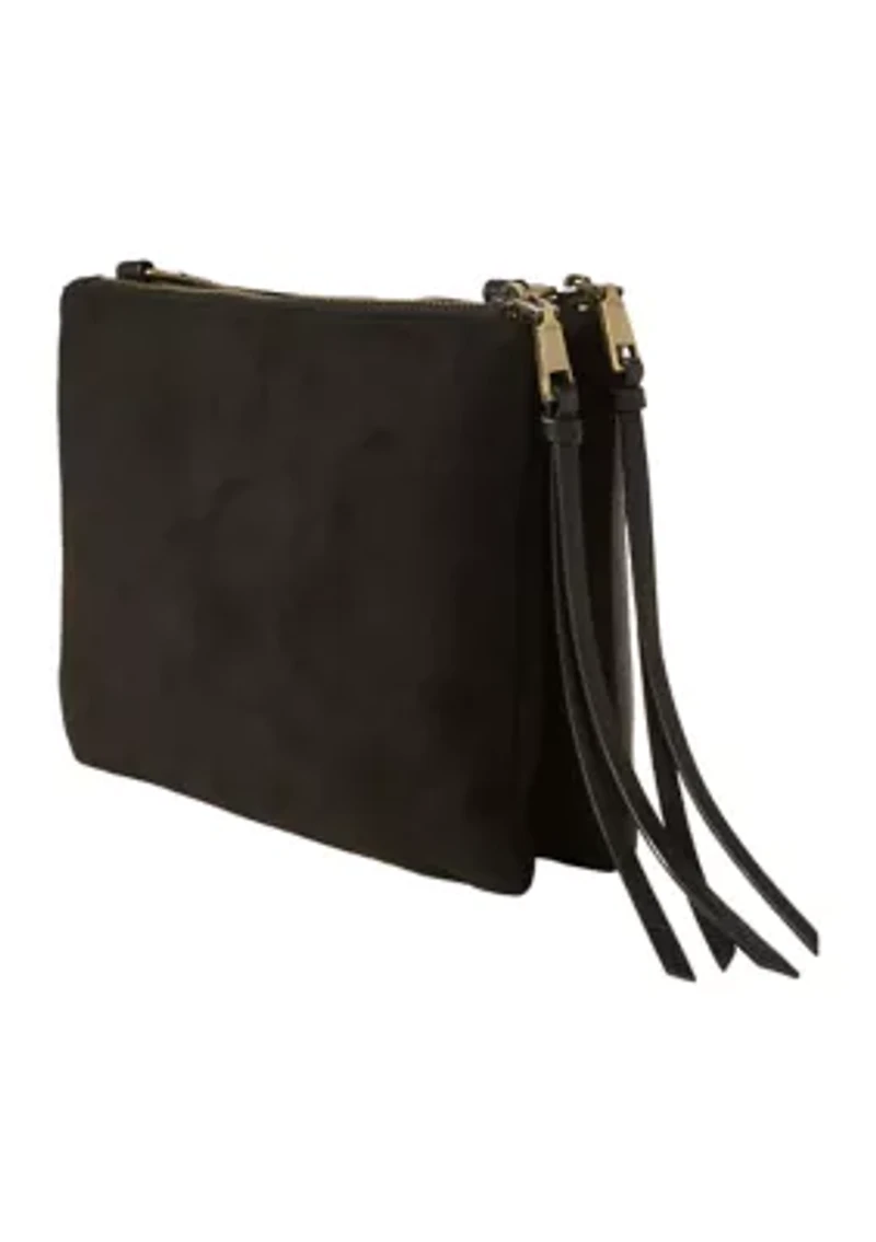 Faux Suede Mix Crossbody