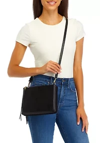 Faux Suede Mix Crossbody