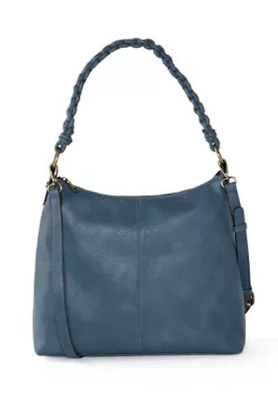 Hobo Bag with Braided Crossbody Strap