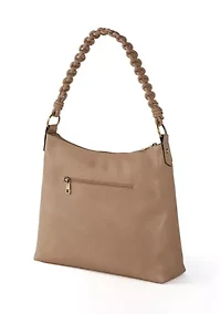 Hobo Bag with Braided Crossbody Strap