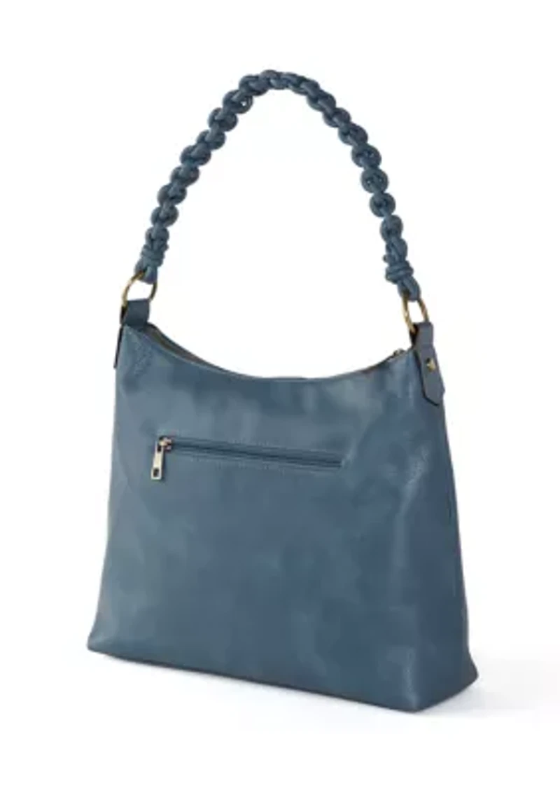 Hobo Bag with Braided Crossbody Strap