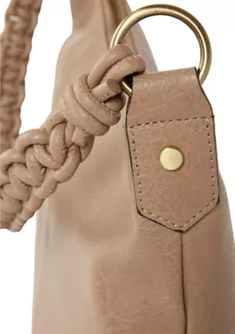 Hobo Bag with Braided Crossbody Strap