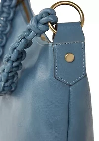 Hobo Bag with Braided Crossbody Strap