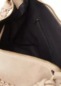 Hobo Bag with Braided Crossbody Strap