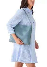 Shoulder Bag with Studded Strap