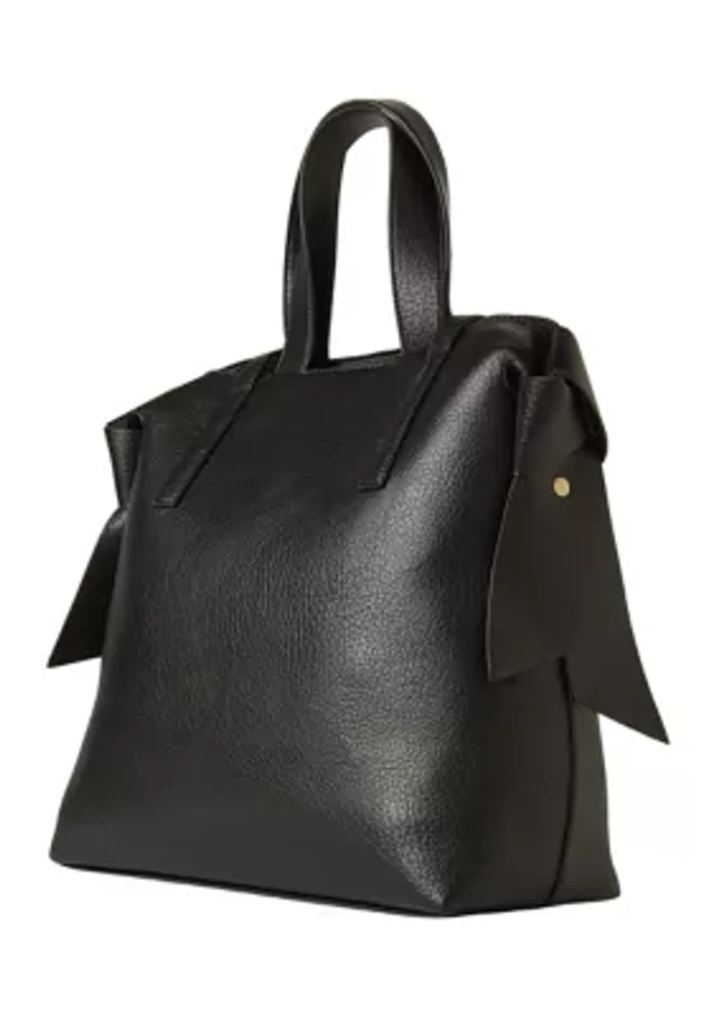 Double Handle Tote with Knot Detail