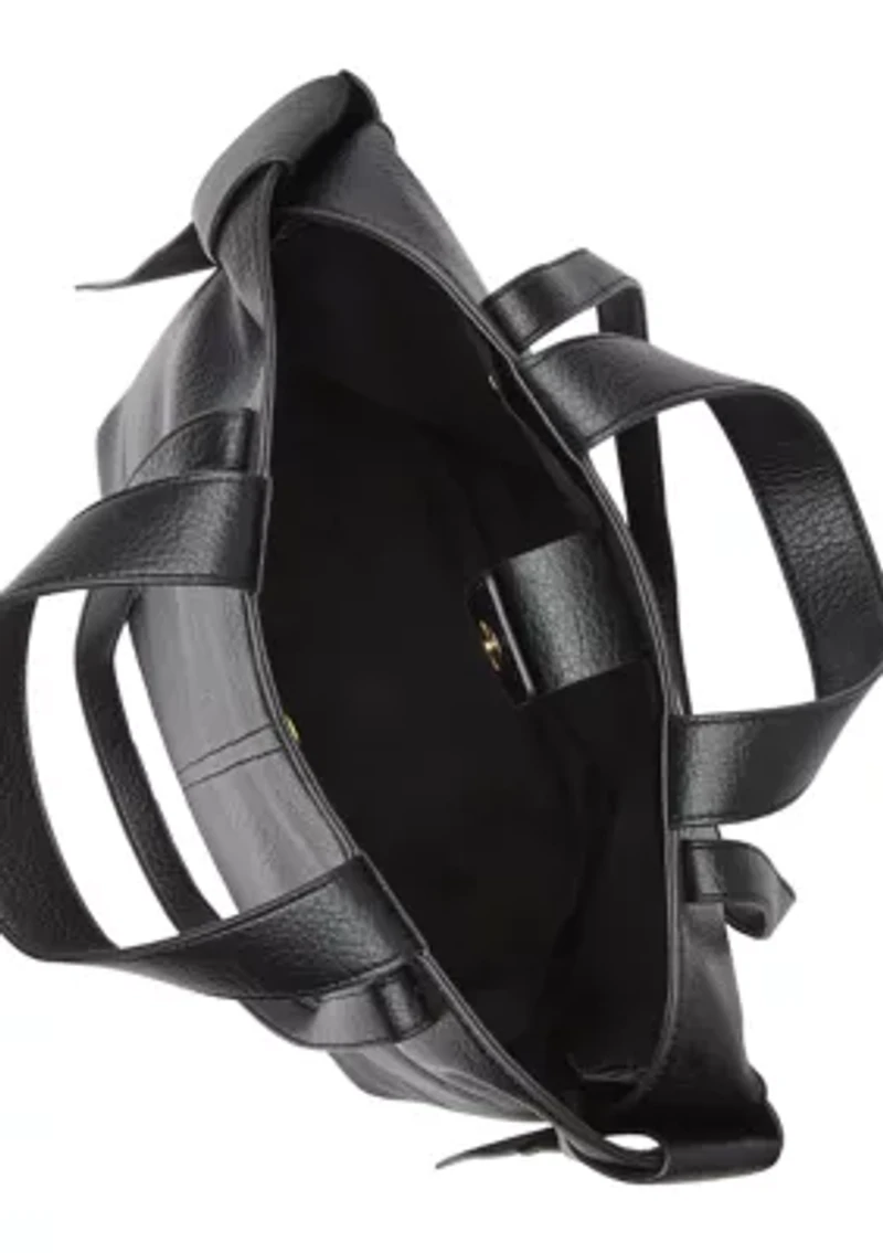 Double Handle Tote with Knot Detail