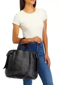 Double Handle Tote with Knot Detail