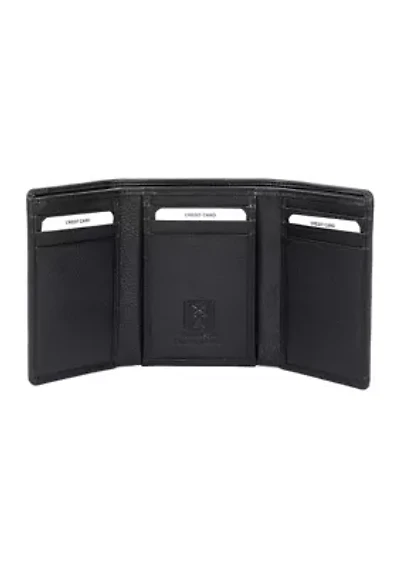 RFID Blocking Tri-fold Leather Wallet
