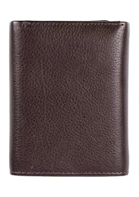 RFID Blocking Tri-fold Leather Wallet