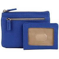 Solid Pebble Vegan Leather Lg ID Coin Case