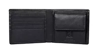 RFID Blocking Leather Wallet with Coin Pocket