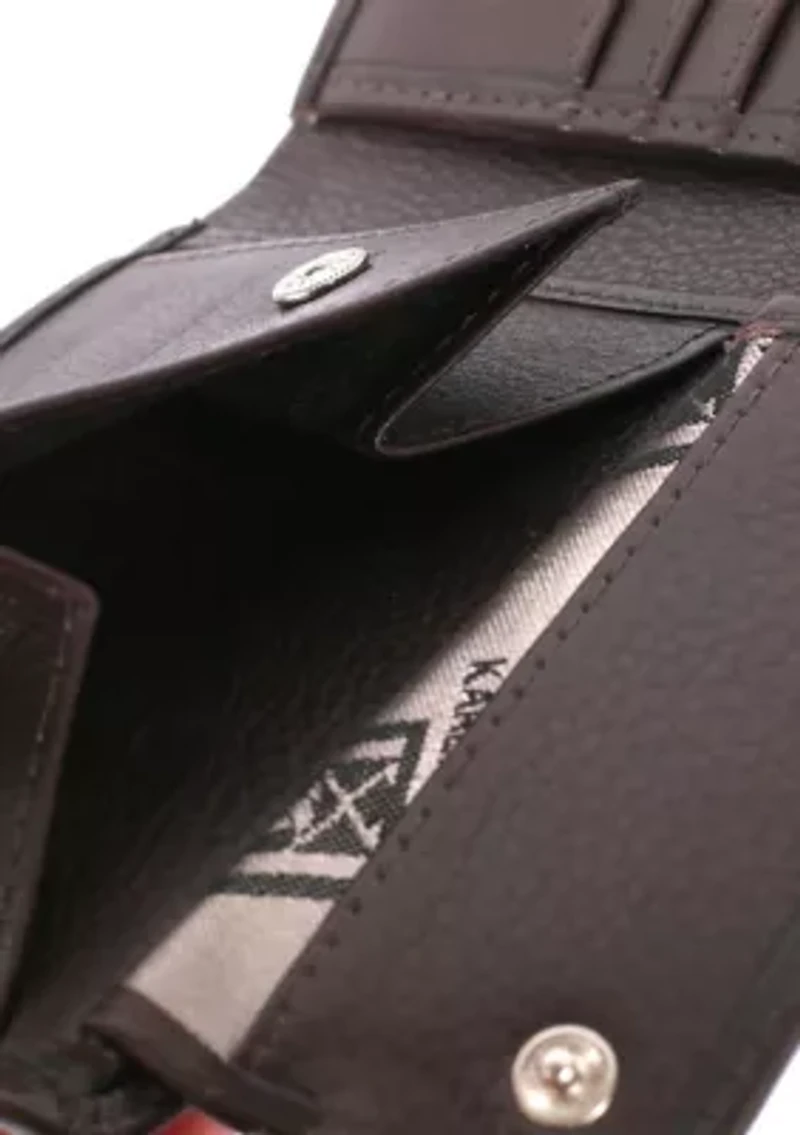 RFID Blocking Leather Wallet with Coin Pocket