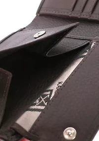 RFID Blocking Leather Wallet with Coin Pocket